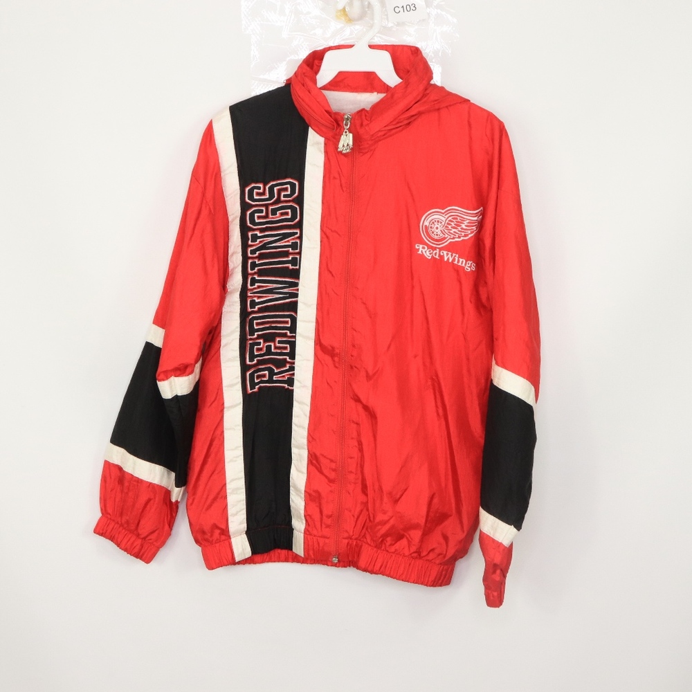 90s Mighty Mac Mens Small Detroit Red Wings Jacket